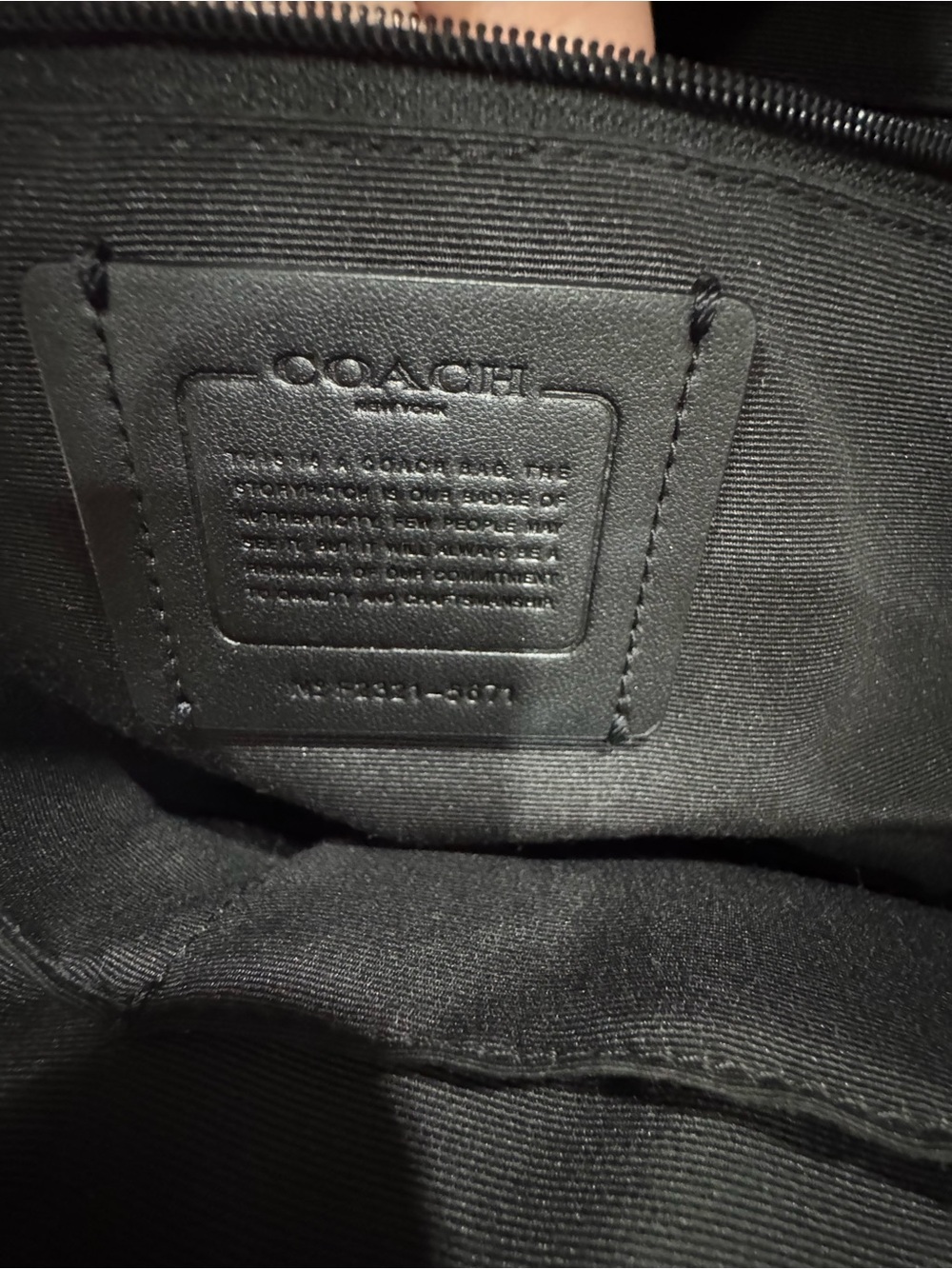 Coach Black Signature Logo Backpack - Picture 9 of 12
